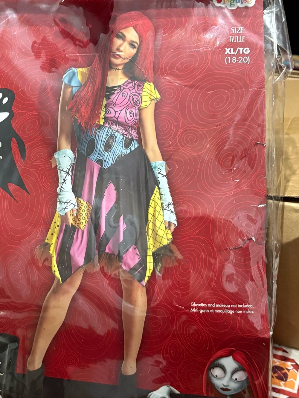 Disney Sally Plus Size Costume Dress XL (18-20) & Press On Nails Bundle